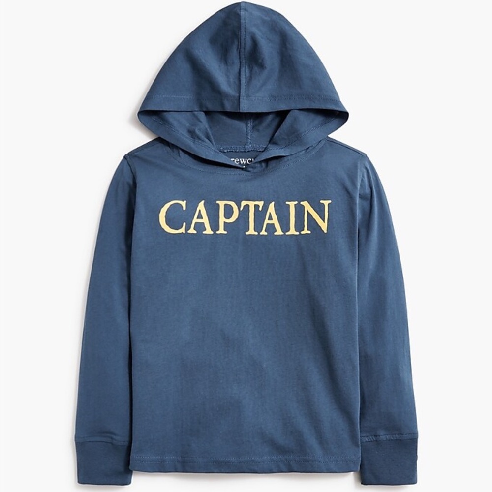 Crewcuts Boys' captain jersey hooded tee, XS (4-5)